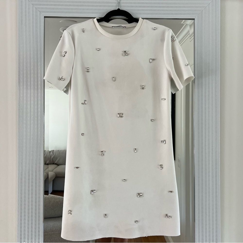 Suede T-Shirt Dress with embellishments